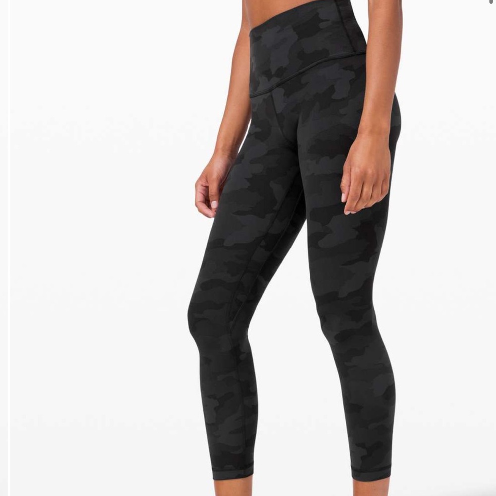 Lululemon Align Pant II 25" Heritage 365 Camo Deep Coal Multi (Gray) - Size 8